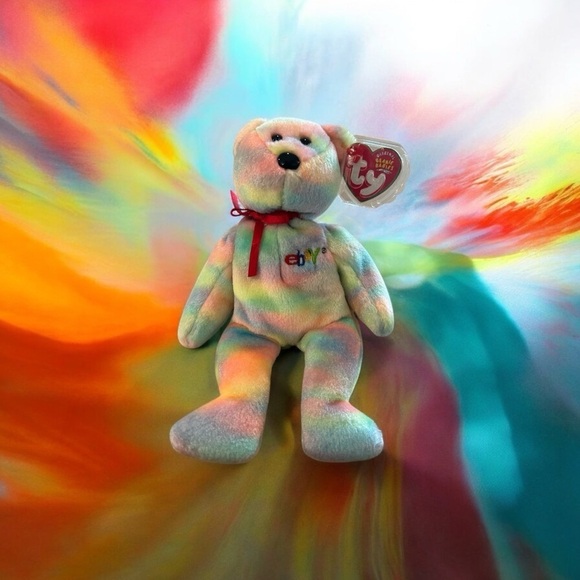 Ty Beanie Baby 'Bidder' the EBAY Bear (8.5 inch) -Been sealed in Box - Picture 2 of 8